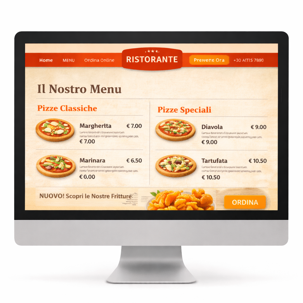Esempio Menu in pagina